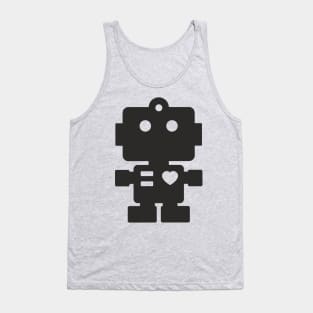 Cute Black Robot Tank Top